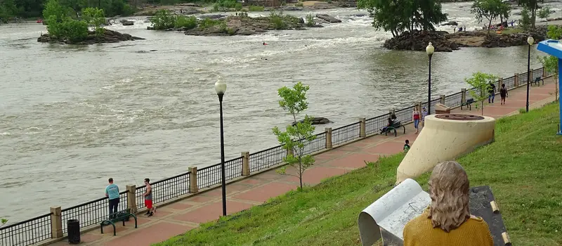 Riverwalk along the Chattahoochee River in Columbus, Georgia